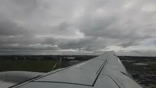 Attérrissage Amsterdam Schiphol Aéroport ,Turbulance - Embraer E195-E2.