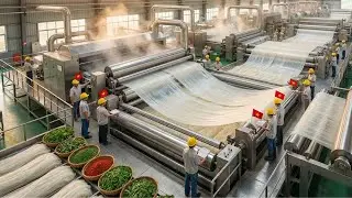 Inside a Modern Pho Noodle Factory: From Raw Ingredients to Finished Pho Noodles in Hanoi, Vietnam