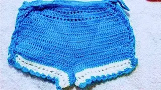 CONJUNTO de PRAIA de CROCHÊ INFANTIL | Biquíni e Short de Croche Infantil | PARTE 02