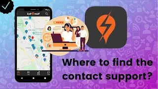Where to find the contact support section in Zap-Map?