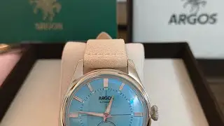 Argos Apollo III Automatic Watch Unboxing| Ice Blue Silver with Ivory Leather Strap
