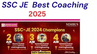 SSC JE Junior Engineer Best Coaching 2025 RRB JE Target 🎯 only Govt Engineer 
