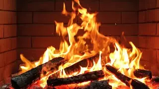 🔥 Cozy coastal outdoor fireplace 4K. Soothing Fireplace Sounds Winter. Cabin Vibes With Crackling