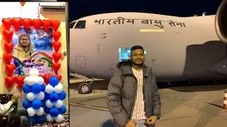 Evacuation of Indian students from Budapest by Indian Air Force C-17  #kyiv  #russiaukraineconflict