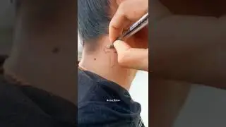Cross tattoo on NECK #viralshorts #necktattoo
