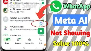 How to Fix WhatsApp Meta AI Not showing In WhatsApp | Whatsapp Meta Ai Option Not Showing