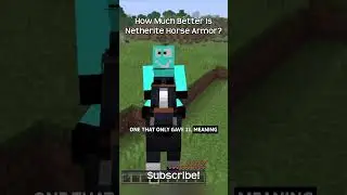 How Much Better Is Netherite Horse Armor When Compared To Diamond Horse Armor In Minecraft?!