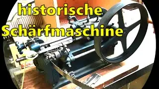 Bandsäge schärfen Vater und Sohn arbeiten zusammen