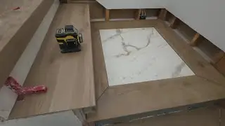 Лестница из плитки за 5 дней. Углы 45' эпоксидная затирка Ну и всё такое