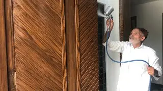 Turkish door polish || wood door polish karne ka tarika  || solid door polish