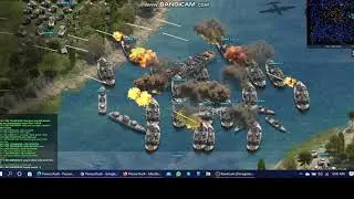 panzer rush base attack with boats, breda and bomber plan