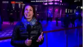 Nina Ridge weather presenter in the south east live at the winter wonderland in Brighton