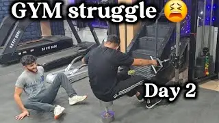 Gym day 2 | Gym struggles | skinny to muscular 