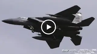 McDonnell Douglas F-15C Eagle - U.S. Air Force - low approach at Lechfeld Air Base | Air Defender23