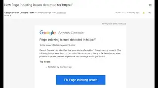 Page indexing issues detected | Fix google indexing issue
