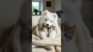 Dog Cuddles the Kitten With All Its Heart