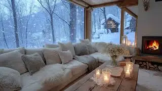 🎹🌷 4 Hours of Peaceful Candlelight Piano | Winter White Lounge with Flowers & Snow for Deep Focus