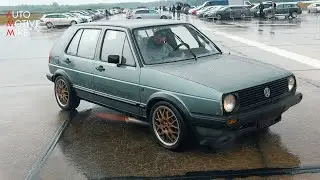 700HP Volkswagen Golf 2 VR6 Turbo shooting flames!