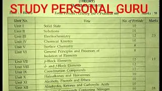 🔥🔥Chemistry Class 12 Syllabus 🔥 2020-2021🔥