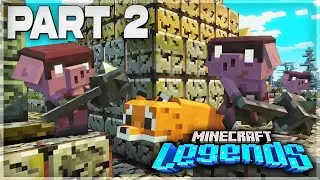 Minecraft Legends Part 2 - Defending Villages from Piglins