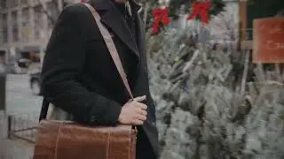 Christmas Gift Ideas | Leather Messenger Bag | For Him