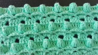 Punto popcorn tejido a crochet(Tutorial)Muestra #35 puntada a gancho-How to crochet stitches-croch&ecirc;