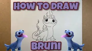 HOW TO DRAW BRUNI | FROZEN 2 | Easy Step-by-Step Tutorial | FOR KIDS