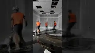 Luxury Open-Plan Living Room with Metallic Epoxy Floor #epoxyfloor #luxuryfloor #resinritual