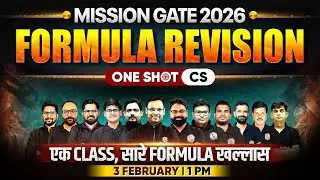 GATE 2026 CSE Formula Revision In One Shot | Mission GATE 2026