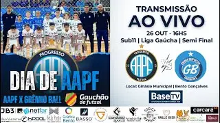🎥 AAPF X GB | Liga Ga&uacute;cha Sub-11 | Jogo da volta - SEMIFINAL | 26/10 - 16h | Transmiss&atilde;o AO VIVO