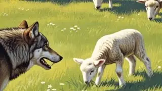 # Wolf and goat story wolf attack on the goat and goat owner has come and wolf is running a way #