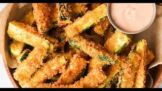 Zucchini Fries in the Air Fryer (Paleo, Whole30, Keto)