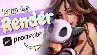 HOW to RENDER Digital Art | PROCESS From Start to Finish in PROCREATE