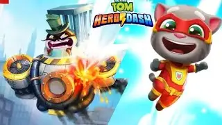 Talking Tom Hero Dash - Run Game #2 - Tom Hero Fight with Boss - Android Gameplay