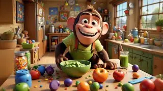 Monkey Made a Messy Milkshake 🐵🥤 | Silly Nursery Rhyme for Kids