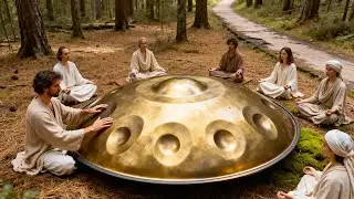Golden Handpan Meditation (666 Hz) | Deep Healing Sound Journey in the Forest | Handpan Elowen