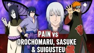 Pain vs Orochimaru & Suigetsu vs Sasuke | Full Fight Breakdown