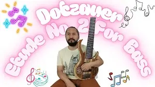 Etude No. 2 by F.  Dotzauer. Arranged for 7 string Bass.