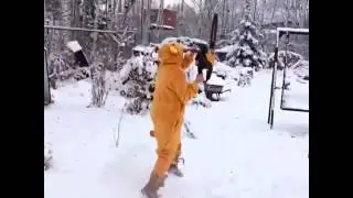 Funny prank dm Chasing My Mum! Russian winter