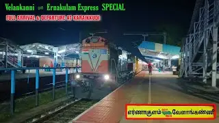 Ernakulam Special Express Full Arrival & Departure at Karaikkudi ♥️ Velankanni - Ernakulam Express 🚂