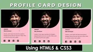 Responsive Profile Card Using HTML5 & CSS3