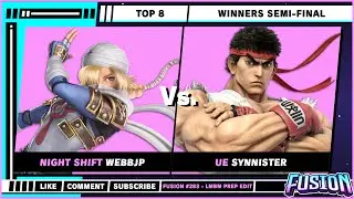 Fusion #283 - LMBM Prep Edition - Top 8 - WebbJP (Sheik) VS Synnister (Ryu) - SSBU