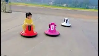 6V Electric Ride On Bumper Car Kids Battery Operated Spin Car With Remote Control, Build In Music