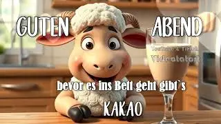 Guten Abend - bevor es ins Bett geht gibts Kakao - Schaf