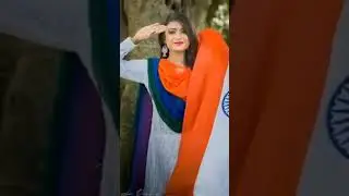 🧡🤍💚15 August Creative photography ideas for Girls with flag #15augustSpecial #Shorts #Posesideas