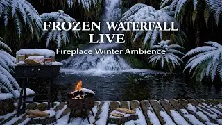 L-3 LIVE ❄️ Frozen Waterfall & Fireplace 🔥 | Living Painting Wall Art for TV