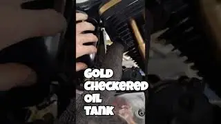 I Pinstriped an Oil Tank with GOLD Checker Flag Pattern