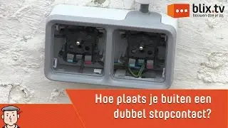 Hoe plaats je buiten een dubbel stopcontact