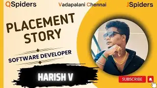 Success story of Mr.Harish V as a software Engineer  Qspiders vadapalani Chennai