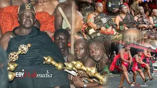 ASANTEHENE AND NANANOM PAYS THEIR LAST RESPECT AT NEW JUABEN  OMANHENE AND OHEMAA'S FUNERAL (DAY 2)